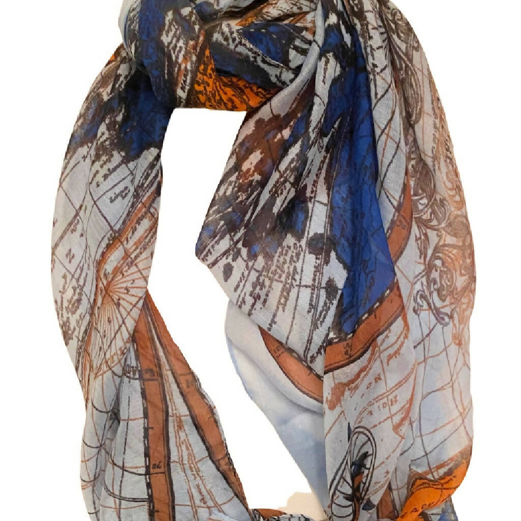 Classy Map Scarf – Alma Market