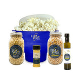 2 Mason Jars of Popcorn, 1 Microwave Popper, 1 Olive Oil, 1 Seasoning