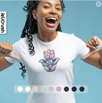 Hand Illustrated Spiritual Hamsa T-shirt (Small Hamsa)