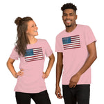 United We Stand, Divided We Fall: American Flag Graphic T-Shirt
