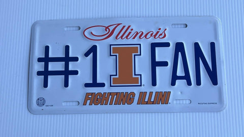 Illini #1 Fan License Plate