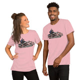 Flag Motorcycle - Born to Ride Free T-Shirt