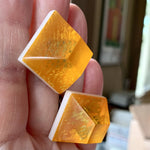 Orange Jello Cube Earrings, vintage