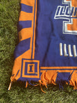 University Of Illinois Block I Handmade Fringed Fleece Throw Blanket