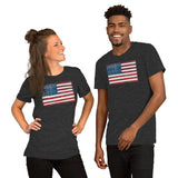 United We Stand, Divided We Fall: American Flag Graphic T-Shirt