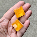 Orange Jello Cube Earrings, vintage