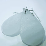 Dense Ice Teardrop - Glass Earrings