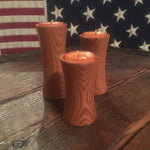 Tea Light Candlesticks - White Cedar - Set of 3