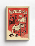 Time to Knit Letterpress Poster