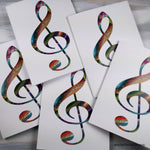 Colorful Treble Clef Notecards (Set of 8)
