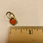 Orange Heart Earrings