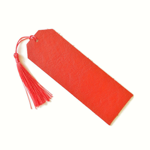 Alumni Orange Leather Bookmark