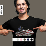 Flag Motorcycle - Born to Ride Free T-Shirt