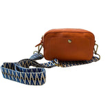 Orange crossbody purse with 3 strap options