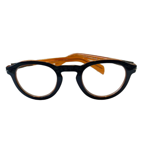 Navy Blue/Transparent orange Blue Light Blocking Reading Glasses