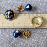 Set of Nautical Earrings, Anchors, Ship Wheel
