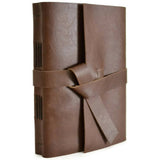 Handmade Leather Journal with Lined Pages, Chocolate Brown